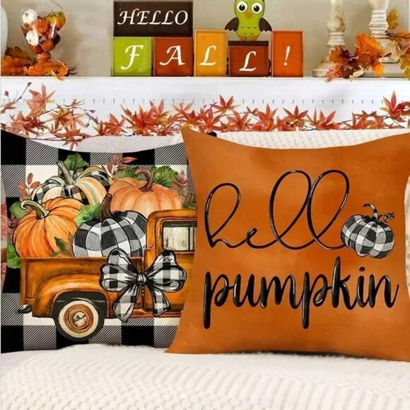 Fall Decor Harvest Throw Pillow Covers - Picture 5 of 11